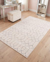 Hollywood Luxe Collection Area Rug - Sunset (White Silver) Rectangle White Silver  lifestyle 21