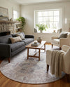 Heritage Elegance Collection Area Rug -  Charlottenburg Oval Gray  lifestyle 50