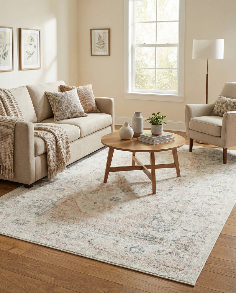Parisian Elegance Collection Area Rug - Versailles (Ivory) Rectangle Ivory  lifestyle 36