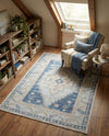 Savannah Series Collection Area Rug -  Augusta (Sky blue) Rectangle Sky blue  lifestyle 8