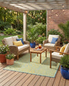 Urban Oasis Rugs Collection Area Rug -  Terrace (Yellow and Aqua) Rectangle Yellow and Aqua  lifestyle 11