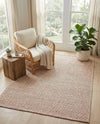 Coastal Haven Striped Jute Collection Area Rug - Marina Rectangle Pink and Gray  lifestyle 12