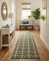 Seaside Haven Rugs Collection Area Rug - Sapphire (Green) Runner Green  lifestyle 75