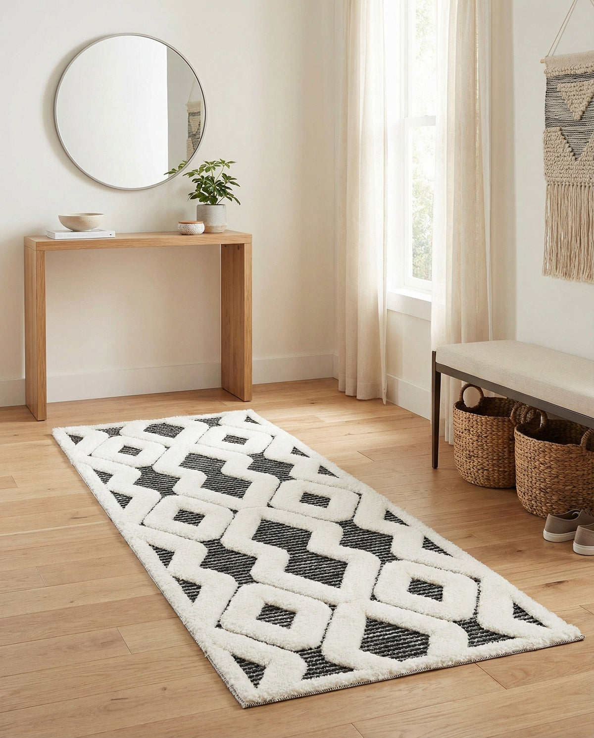 Monochrome Collection Area Rug -  Glacier Runner Gray  lifestyle 118