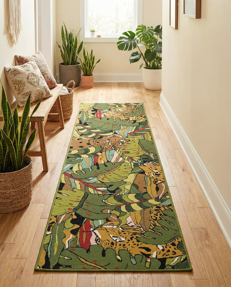 Seaside Blooms Collection Area Rug -  Sorrento Runner Green  lifestyle 51
