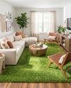 Plush Oasis Collection Area Rug - Serenity (Grass Green) Rectangle Grass Green  lifestyle 8