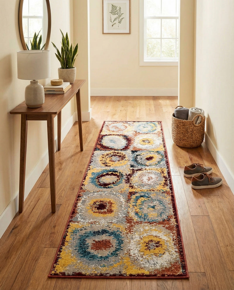 Aegean Elegance Washables Collection Area Rug -  Rhodes Runner Multi  lifestyle 76