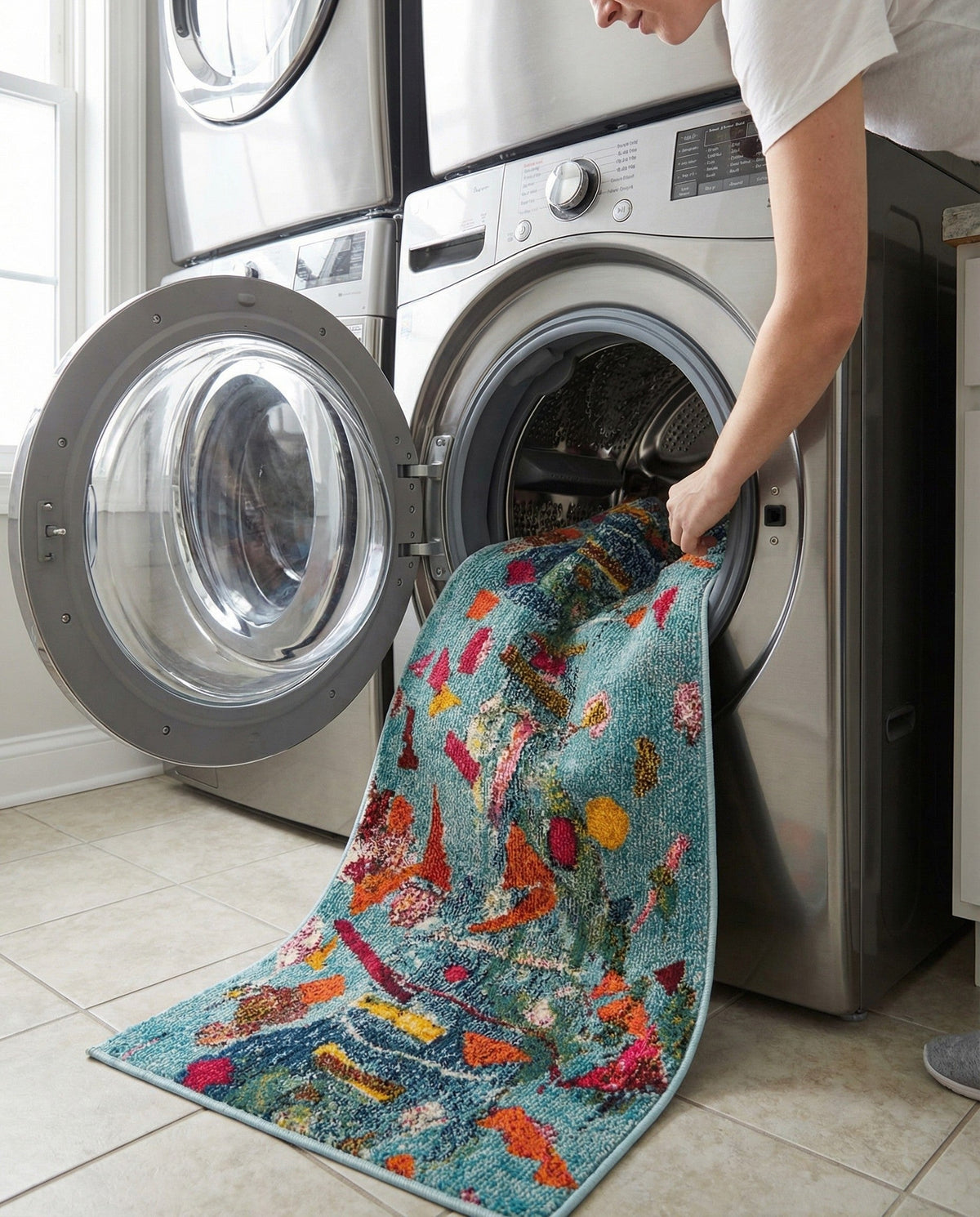 Colorburst Oasis Collection Area Rug -  Fresco Runner Aqua  lifestyle 42