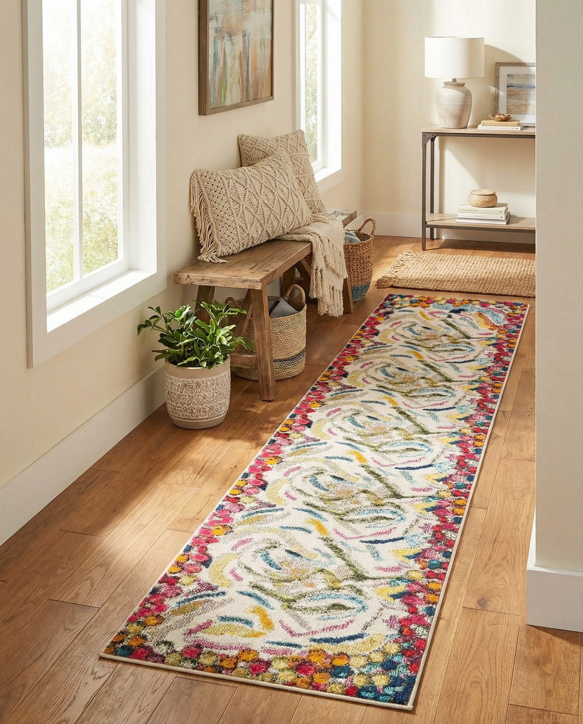Colorburst Oasis Collection Area Rug -  Calypso Runner Multi  lifestyle 87