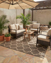 Sahara Sands Collection Area Rug -  Dahshur Square Brown  lifestyle 63