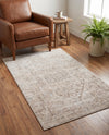 Coastal Manor Collection Area Rug -  Wavecrest Rectangle Beige  lifestyle 48