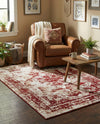 Riviera Elegance Collection Area Rug -  Menton (Burgundy) Rectangle Burgundy  lifestyle 24