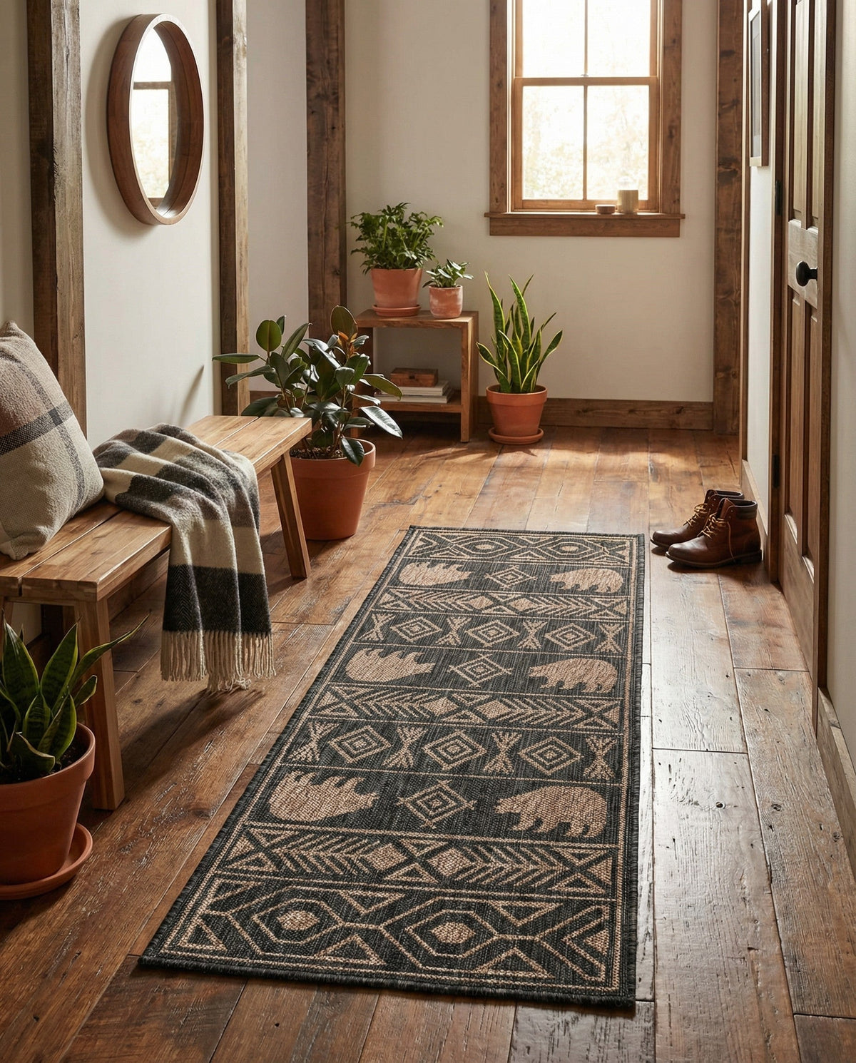 Mesa Oasis Rugs Collection Area Rug - Sundown Runner Black  lifestyle 39