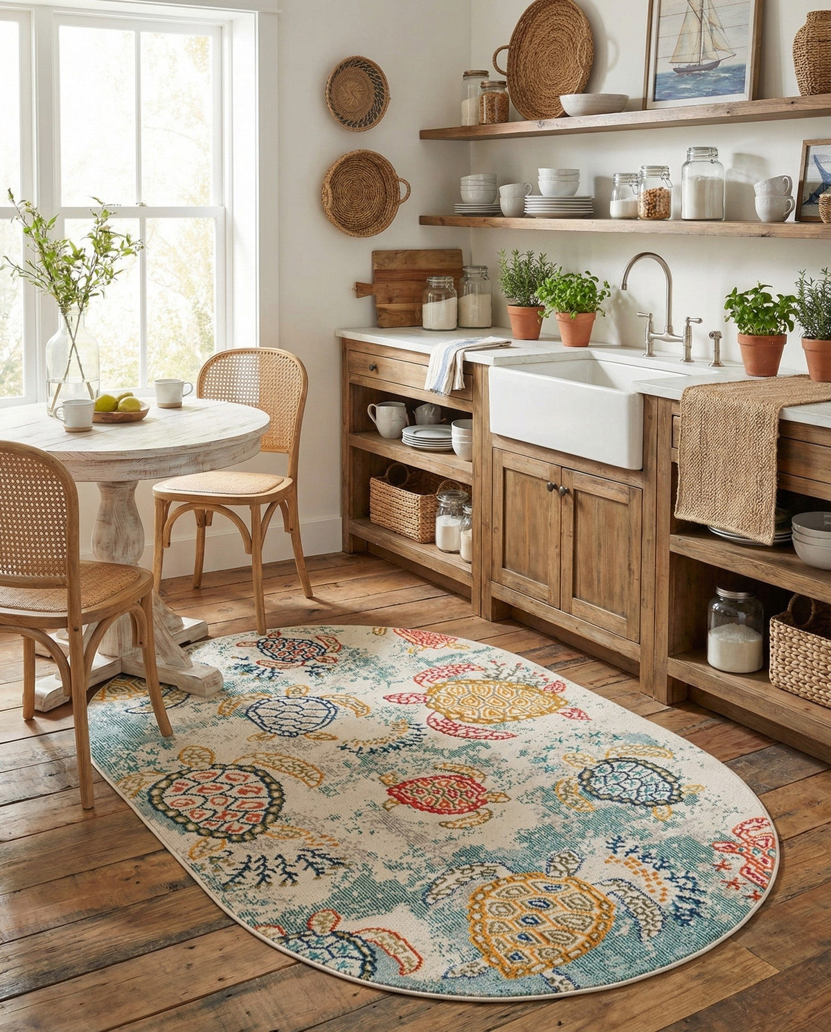 Sorrento Shores Collection Area Rug -  Massa Oval Beige  lifestyle 63