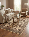 Isfahan Elegance Collection Area Rug - Naghsh-e Jahan (Ivory) Rectangle Ivory  lifestyle 33