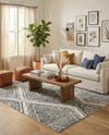 Marrakech Mosaic Collection Area Rug -  Medina Rectangle Black and White  lifestyle 14