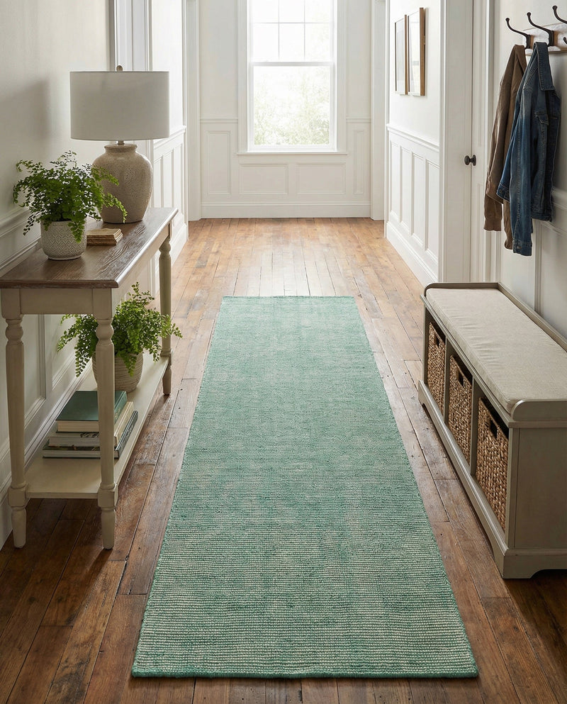 Berkshire Estate Collection Area Rug - Windsor (Green) Runner Green  lifestyle 42