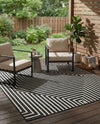 Urban Terrace Collection Area Rug -  Astoria (Black and White) Square Black and White  lifestyle 26