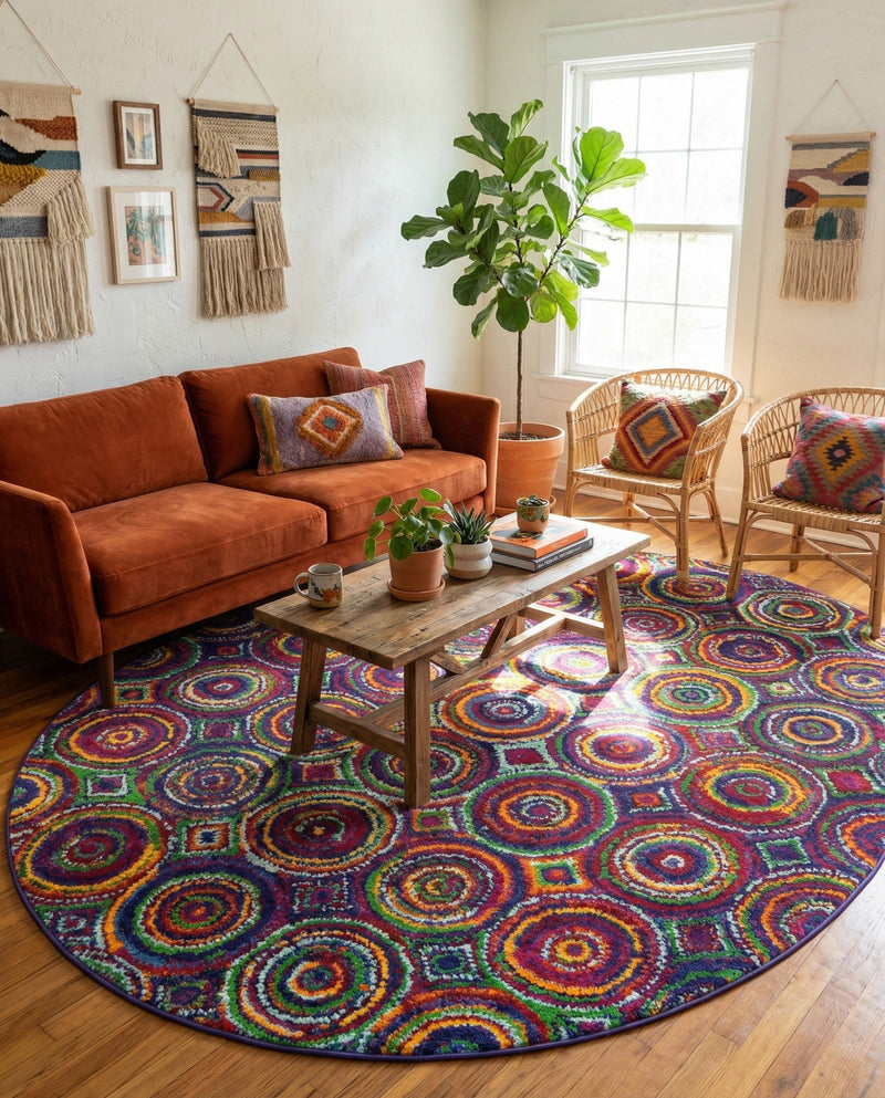 Caribbean Cove Collection Area Rug -  Vincent Oval Multi  lifestyle 43