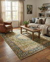 Patio Heritage Collection Area Rug -  Haven Rectangle Green  lifestyle 38