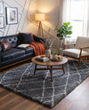 Cozy Haven Shag Collection Area Rug - Serenity (Pebble Gray) Rectangle Pebble Gray  lifestyle 10