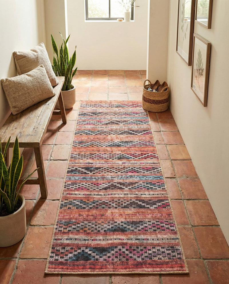 Heritage Elegance Collection Area Rug -  Monticello Runner Multi  lifestyle 55