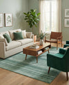 Jewel Oasis Collection Area Rug - Sapphire (Green) Rectangle Green  lifestyle 19