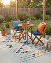 Bahama Breeze Outdoor Collection Area Rug -  Andros Rectangle Gray  lifestyle 5