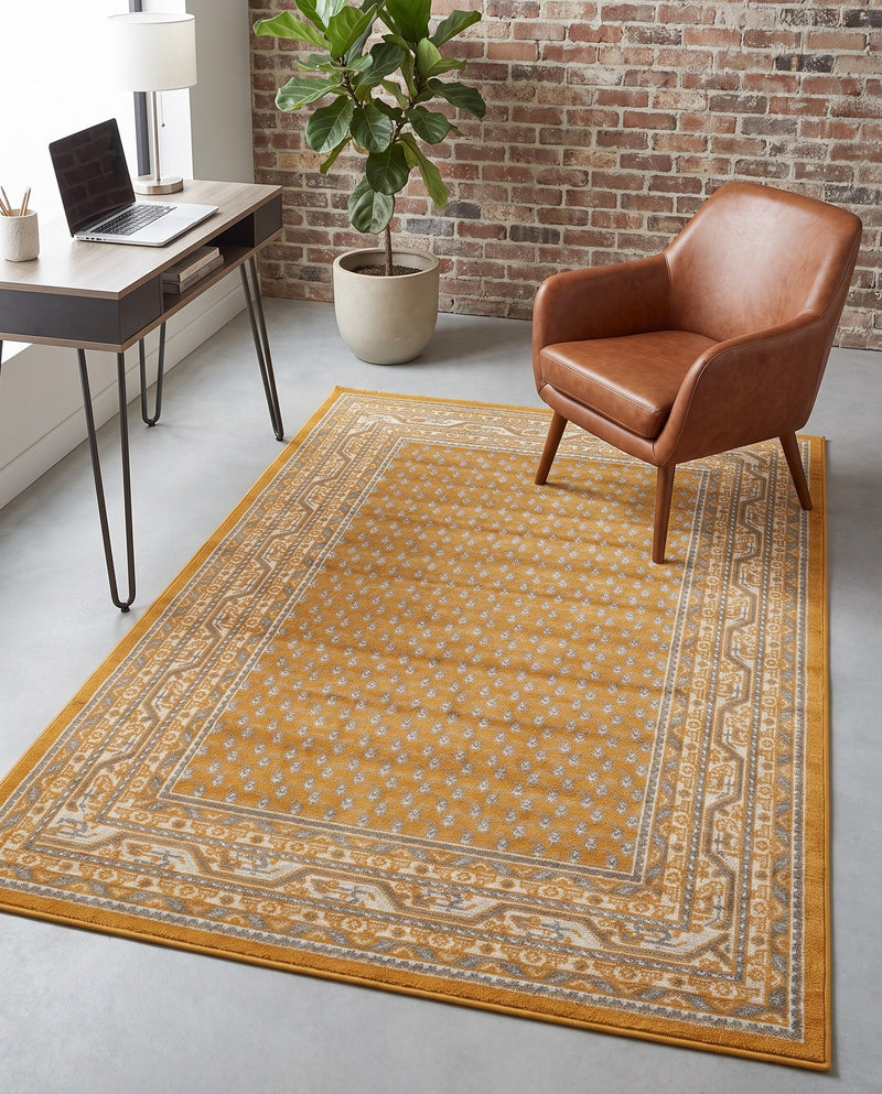 Soho Elegance Collection Area Rug -  Mercer (Orange) Rectangle Orange  lifestyle 21