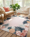 Seaside Blooms Collection Area Rug - Haven Rectangle Pink  lifestyle 51