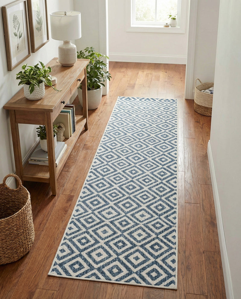 Urban Oasis Rugs Collection Area Rug -  Rooftop (Blue) Runner Blue  lifestyle 43