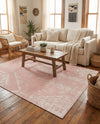 Desert Nomad Terrace Collection Area Rug - Sahara (Pink) Rectangle Pink  lifestyle 22