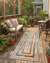 Outdoor Marrakesh Collection Area Rug -  Ouarzazate Runner Multi Beige  lifestyle 75