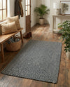 Highland Woven Jute Collection Area Rug - Glenmore (Navy Blue) Rectangle Navy Blue  lifestyle 9