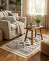 Samarkand Elegance Collection Area Rug -  Margilan (Ivory) Rectangle Ivory  lifestyle 26