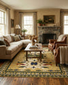 Tabriz Tapestries Collection Area Rug - Azerbaijan (Cream) Rectangle Cream  lifestyle 26