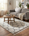 Cozy Cove Shag Collection Area Rug - Marina Rectangle Ivory  lifestyle 16