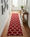 Trellis Mosaic Collection Area Rug -  Pergolatown (Red) Runner Red  lifestyle 27