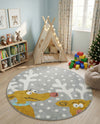 Wonder Tykes Collection Area Rug -  Mystic Round Gray  lifestyle 49