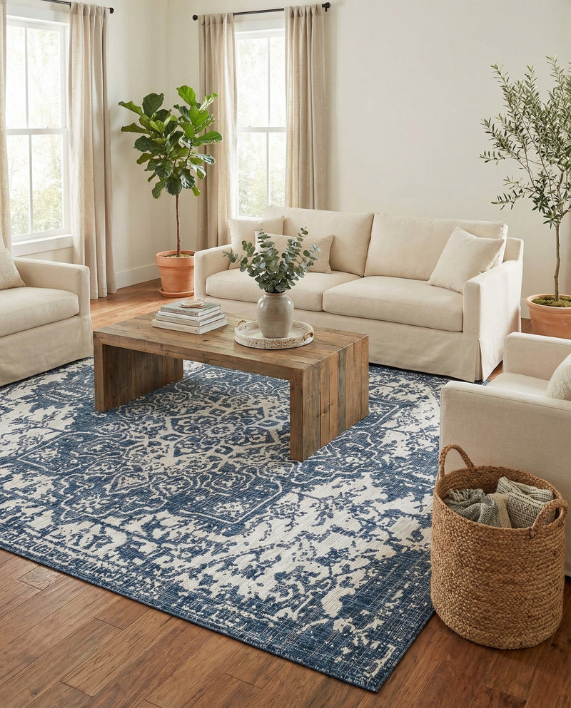 Urban Oasis Rugs Collection Area Rug -  Penthouse (Blue) Rectangle Blue  lifestyle 27