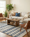 Cotton Punjab Passage Collection Area Rug - Amritsar Rectangle Ivory  lifestyle 6