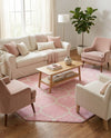 Trellis Mosaic Collection Area Rug -  Pergolatown (Light Pink) Octagon Light Pink  lifestyle 43