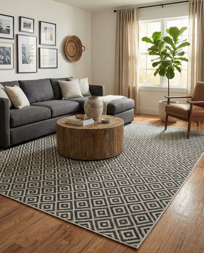 Urban Oasis Rugs Collection Area Rug -  Rooftop (Charcoal Gray) Rectangle Charcoal Gray  lifestyle 33