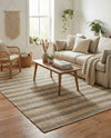 Woven Seaside Jute Collection Area Rug - Nantucket Rectangle Gray Ivory  lifestyle 50
