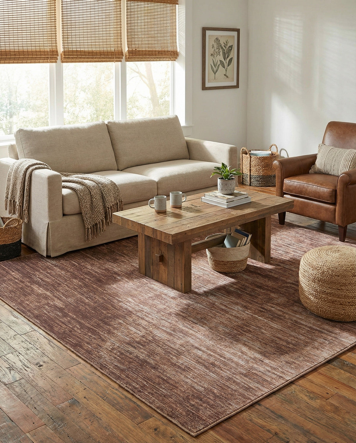 Sahara Essence Collection Area Rug - Oasis (Brown) Square Brown  lifestyle 96