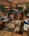 Bistro Lounge Collection Area Rug -  FlatWhite Rectangle Multi  lifestyle 21