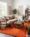 Plush Oasis Collection Area Rug - Serenity (Tiger Orange) Rectangle Tiger Orange  lifestyle 11