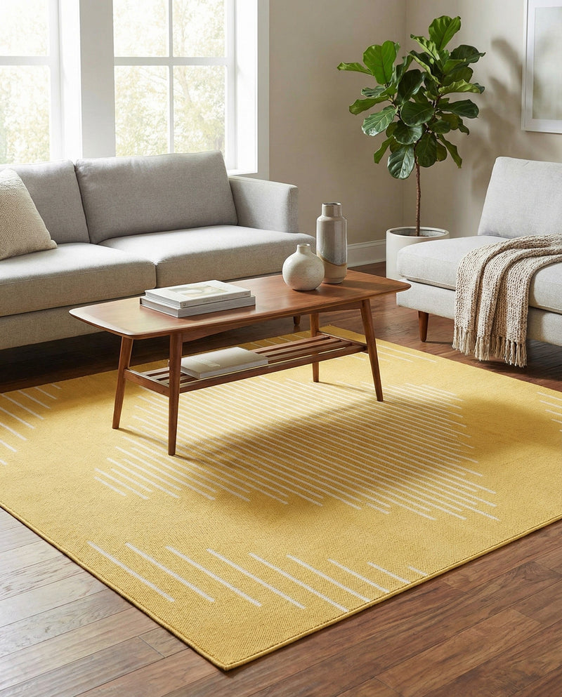 Urban Terrace Collection Area Rug -  Chelsea (Yellow) Square Yellow  lifestyle 22