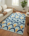 Caribbean Terrace Collection Area Rug -  Barbados Rectangle Blue  lifestyle 9