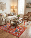 Parisian Elegance Collection Area Rug - Versailles (Rust Red) Rectangle Rust Red  lifestyle 27